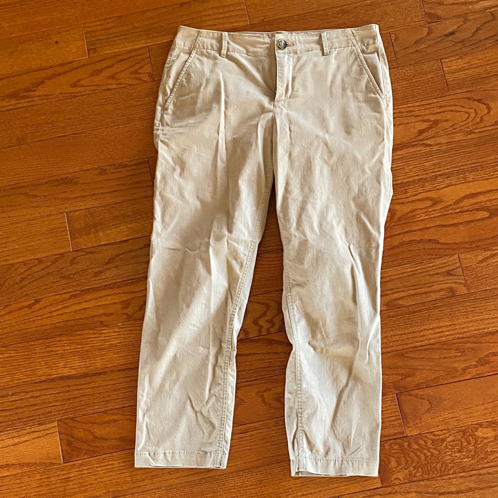 LOFT Women's Cream Chino Pants